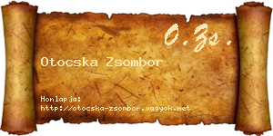 Otocska Zsombor névjegykártya
